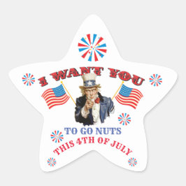Adesito Estrela Tio Mesma 4 de julho - Star Sticker