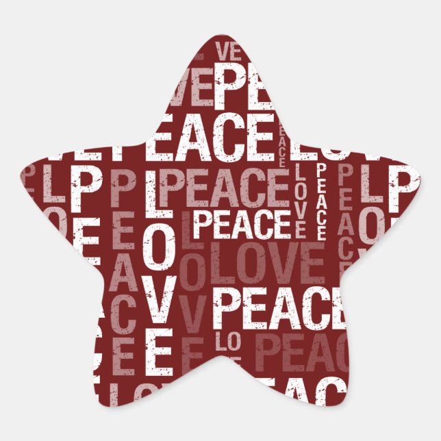 Adesito Estrela Tipografia do Peace Love (Frente)