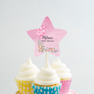 Adesito Estrela Torta doce menina balão Eucalipto Topper