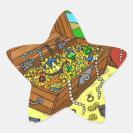 Adesito Estrela Treasure Star Stickers para bolsas de aniversário