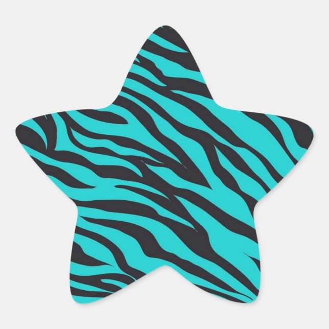 Adesito Estrela Trendy Teal Turquoise Black Zebra Stripes (Frente)