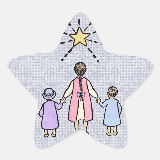 Adesito Estrela Twinkle Twinkle Pequena Viagem de Estrelas Rhyme (Frente)