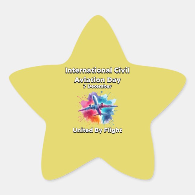Adesito Estrela Unida pela Flight. Dia Internacional da Aviação Ci (Frente)