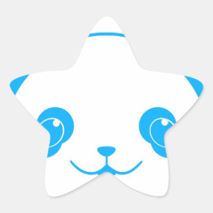 Adesito Estrela Urso Panda Azul Kawaii