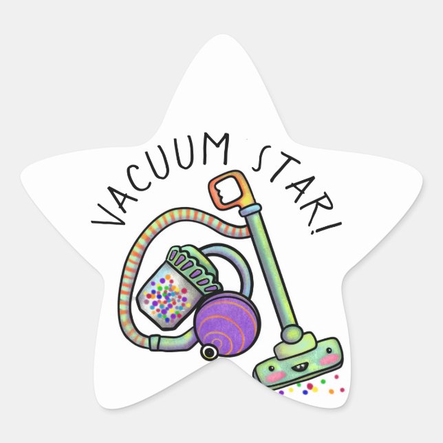 Adesito Estrela Vacuum Star Stickers (20 por folha) (Frente)