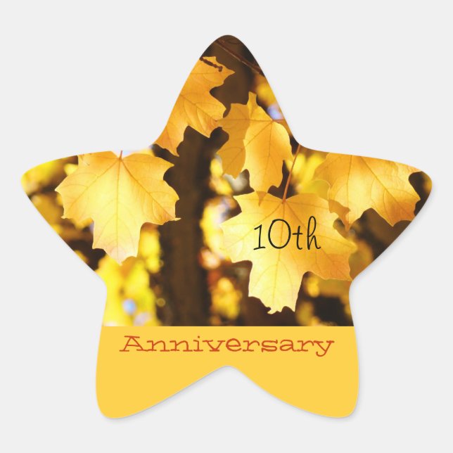 Adesito Estrela Varetas de aniversário focas Ouro Folhas Amarelas (Frente)