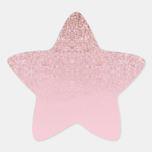 Adesito Estrela Vazio Elegante moderno Rosa Dourado com brilho