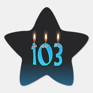 Adesito Estrela Velas de Aniversário de 103 anos e Olhos