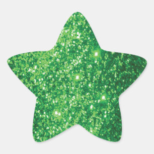 Adesito Estrela Verde Glittery