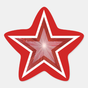 Adesito Estrela Vermelho-adesivo em forma de estrela