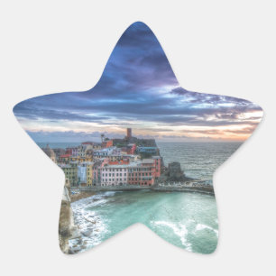 Adesito Estrela Vernazza no por do sol, Italia