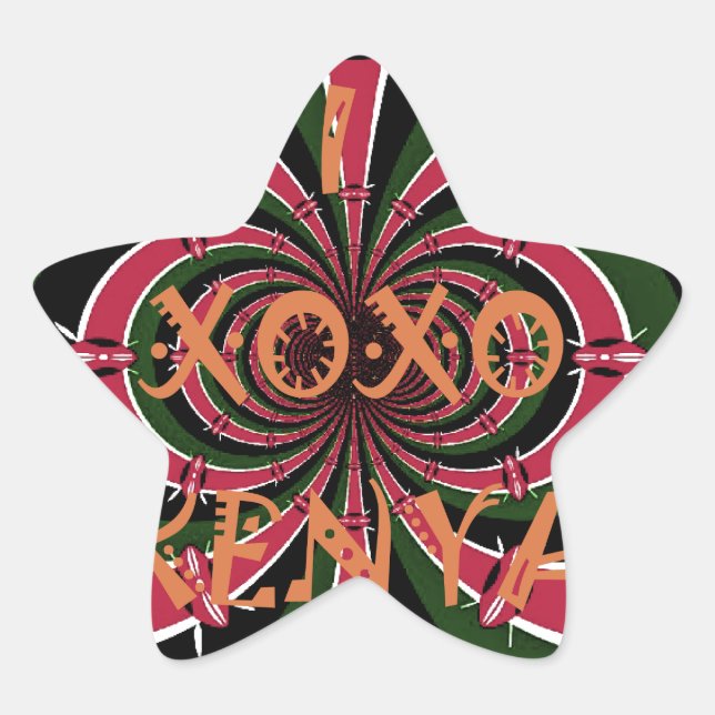 Adesito Estrela Viagem Queniano - Hugs & Kisses Design (Frente)