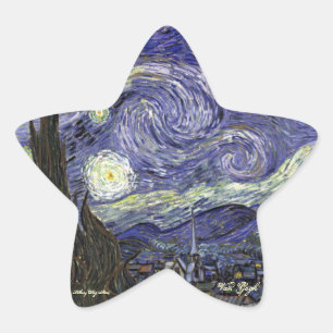 ADESITO ESTRELA VINCENT VAN GOGH HOLIDAY STICKERS - ESTARRADO À N