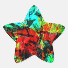 Adesito Estrela Vinheta azul-abstrato azul-laranja-acesa, profundo