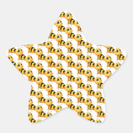 Adesito Estrela Vinheta Chá de fraldas de abelhas sorridente