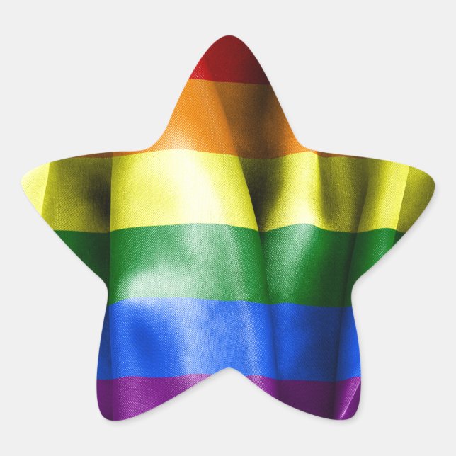 Adesito Estrela Vinheta com forma de estrela com orgulho gay (Frente)