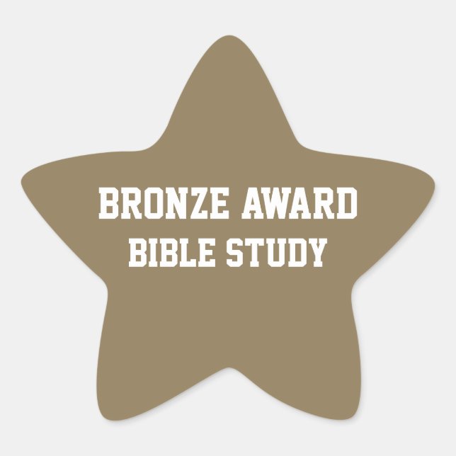 Adesito Estrela Vinheta de estudo de Bíblia BRONZE (Frente)