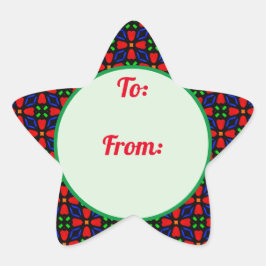 Adesito Estrela Vinheta de presentes nas bordas das estrelas de Na