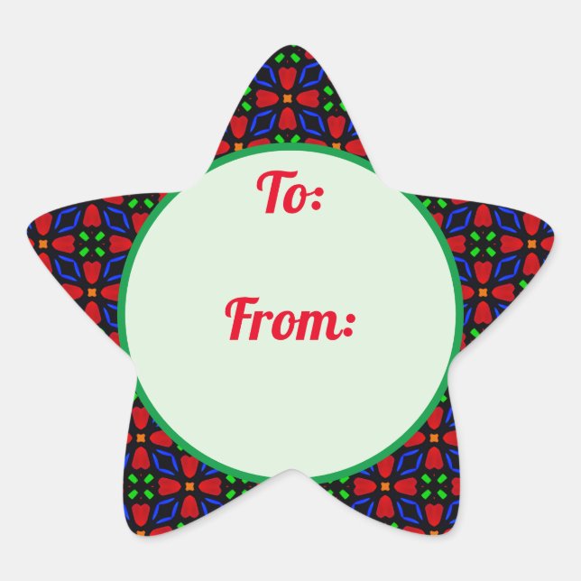 Adesito Estrela Vinheta de presentes nas bordas das estrelas de Na (Frente)