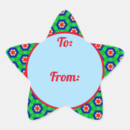 Adesito Estrela Vinheta de presentes nas bordas das estrelas de Na