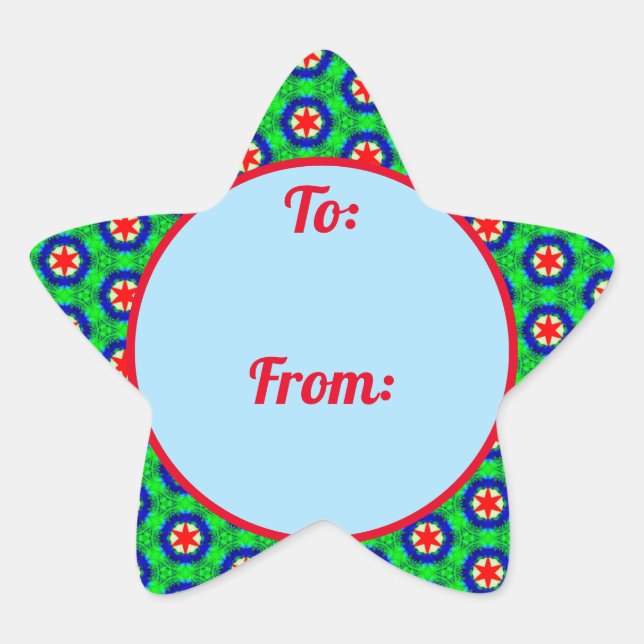 Adesito Estrela Vinheta de presentes nas bordas das estrelas de Na (Frente)