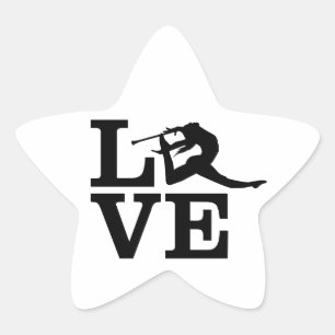 Adesito Estrela Vinheta de Tipografia do Baton Twirler Love