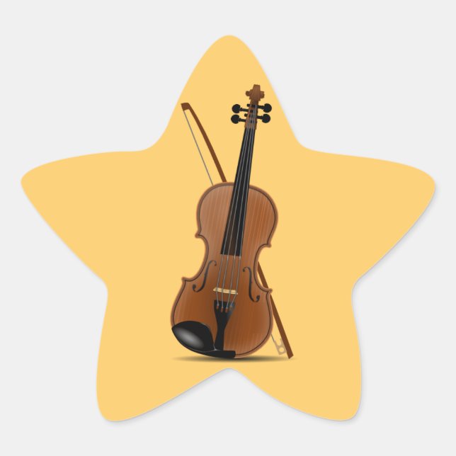 Adesito Estrela Vinheta em forma de violino e Arco (Frente)