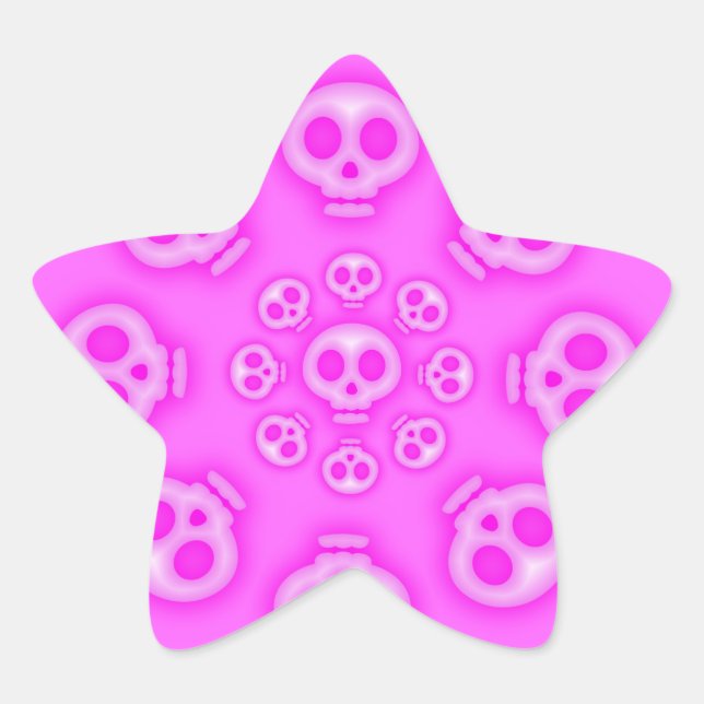 Adesito Estrela Vinheta-estaca-estelar, cor-de-rosa, de algodão es (Frente)