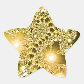 Adesito Estrela Vinheta Fractal Floral Dourada