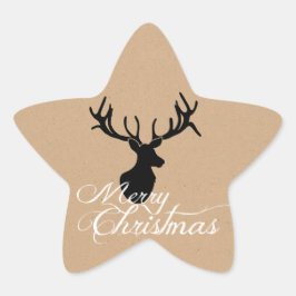 Adesito Estrela Vinhetas de Natal Silouette Deer