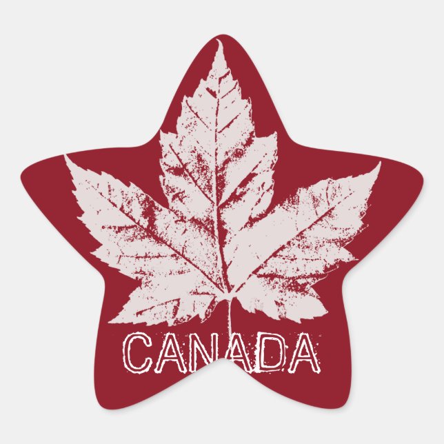 Adesito Estrela Vinhetas personalizadas de suvenir do Canadá (Frente)
