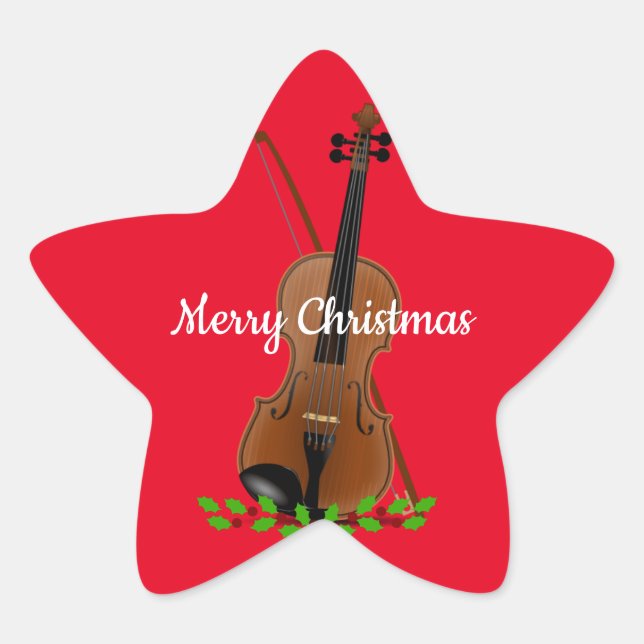 Adesito Estrela Violino e Design de Natal Arco (Frente)
