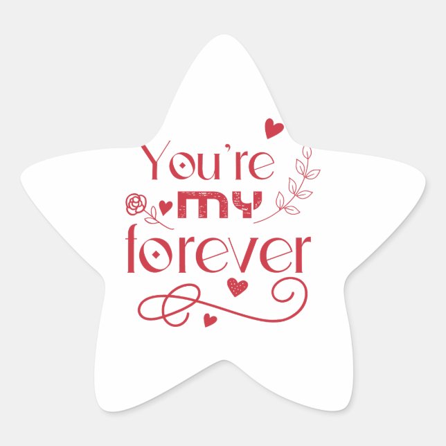 Adesito Estrela Você é meu presente de dia de os namorados eterno (Frente)