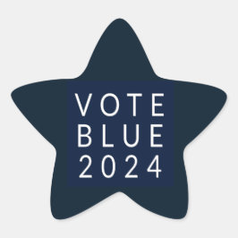 Adesito Estrela Votação Minimalista Blue Kamala Harris 2024