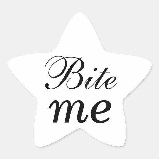 Adesito Estrela White Star Bite Me Sticker (Frente)