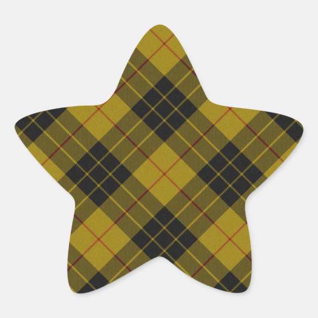 Adesito Estrela Xadrez amarela de tartan MacLeod (Frente)