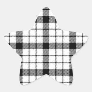 Adesito Estrela Xadrez branca preta MacFarlane tartan