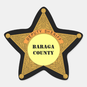 Adesito Estrela Xerife Crachá simpático personaliza diversão do co