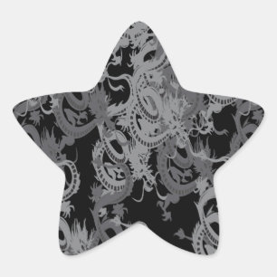 Adesito Estrela Ying Yang Dragon Chinês