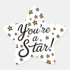 Adesito Estrela "You're a Star" Sticker – Gold Stars and Cursive
