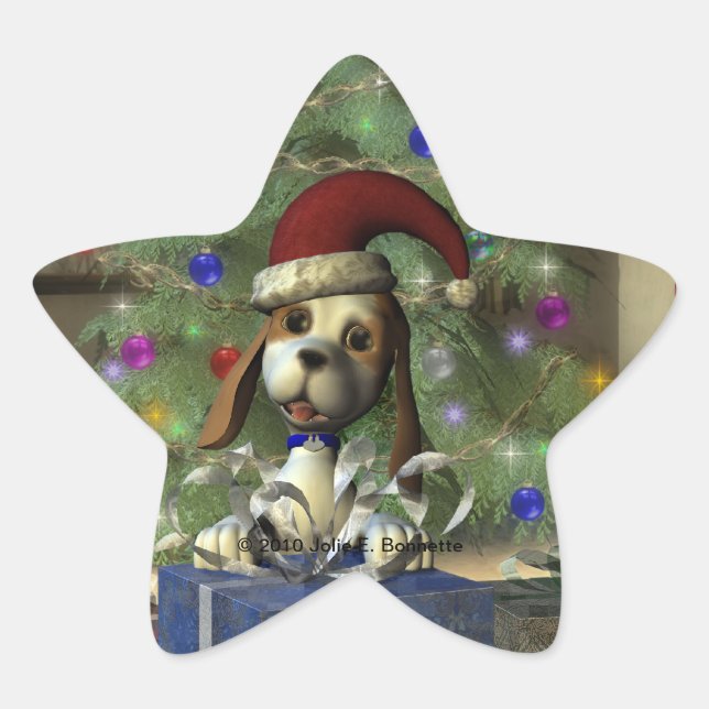 Adesito Estrela Yule Puppy Star Sticker (Frente)