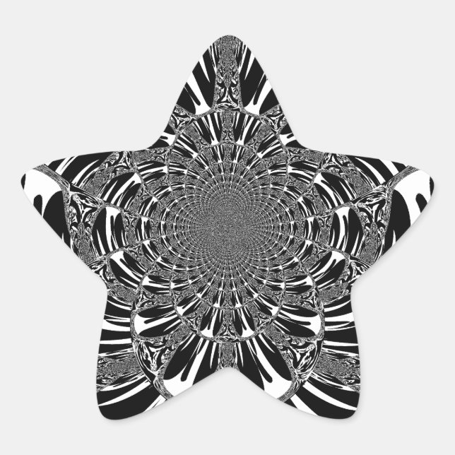 Adesito Estrela Zebra circular Caleidoscópio Impressão de arte (Frente)