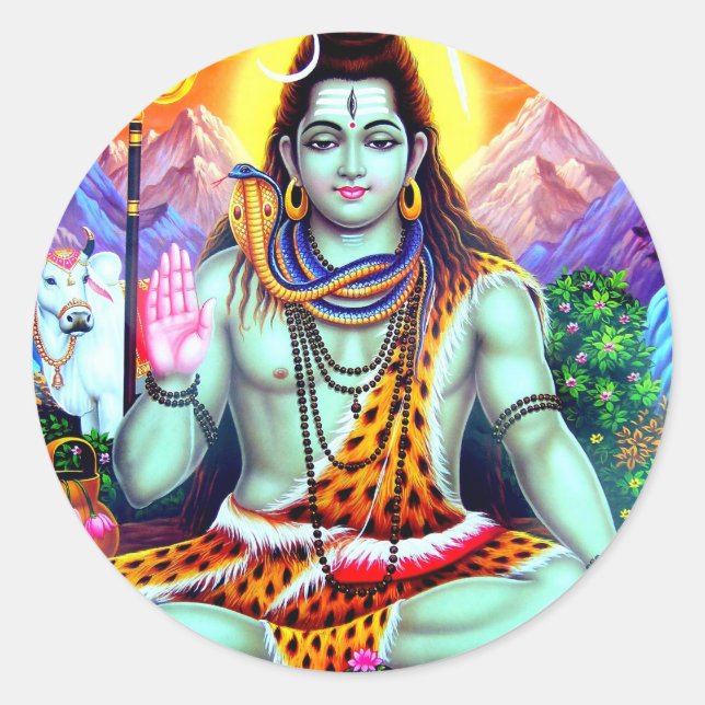 Adesivo शिव indiano asiático Shiva-Hindu do deus (Frente)