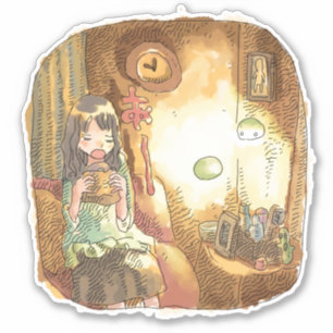 Adesivo さ や に じ 茶 色 ご い お 部 屋 で 椅 子 em に em 腰 em em か em e
