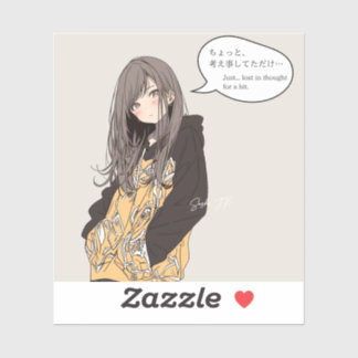 ADESIVO ちょっと考え事してただけステッカー|寿司娘シール