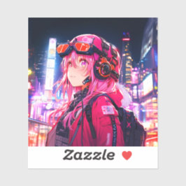 ADESIVO ステッカー｜VACHABORG グッズ「ピンクメカニカルガールの探検」