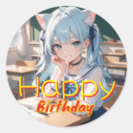 ADESIVO セーラー服を着た猫耳の少女