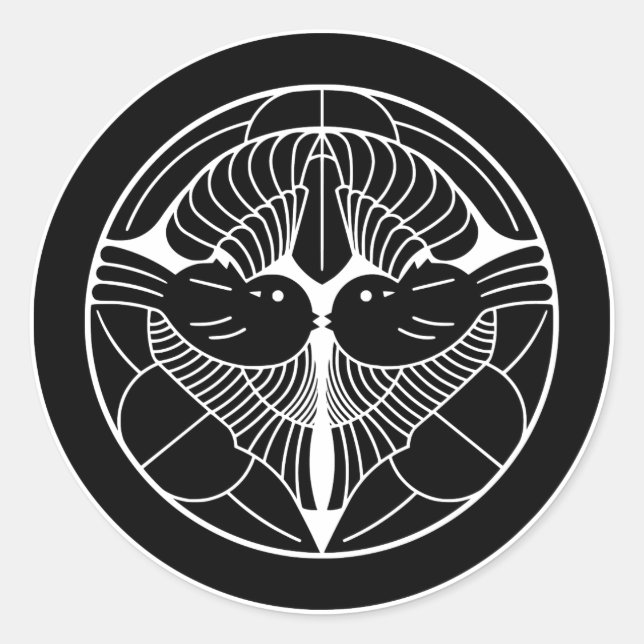 Adesivo 上 杉 謙 紋 家, Uesugi Kenshin KAMON, Centro Familiar J (Frente)