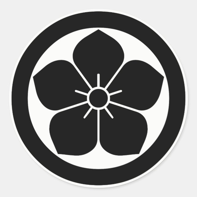 ADESIVO 丸に桔梗 (Frente)