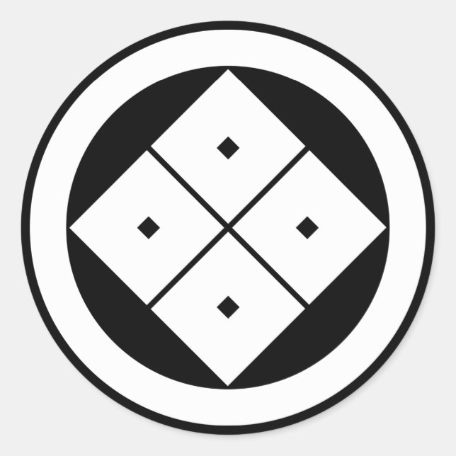 ADESIVO 丸に隅立て四つ目 (Frente)